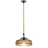 Industriel Hemps Corde Pendentifs Panier Lumineux Lustre Rustique Plafonnier Vintage En Fer Abat-Jour En Métal Réglable En Hauteur Suspension (ampoule non incluse)