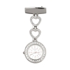 Infirmière épinglette montre Fob montre Clip-on diamant suspendu montre à Quartz avec montre coeur Chian docteur montre de poche pour infirmières Docoters hommes femmes