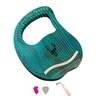 Instrument à cordes de boîte de résonance de harpe de lyre en bois à 19 cordes avec clé de réglage 3 pics