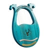Instrument à cordes de boîte de résonance de harpe de lyre en bois 16 cordes avec clé d