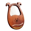 Instrument à cordes de boîte de résonance de harpe de lyre en bois 16 cordes avec clé d