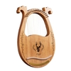 Instrument à cordes de boîte de résonance de harpe de lyre en bois 16 cordes avec clé d