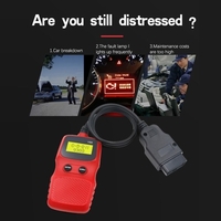 Instrument de diagnostic de défaut automobile avec écran LCD rétro-éclairé Plug and Play Outil de diagnostic de voiture universel Lecteur de code moteur Compatible avec le protocole OB--D II