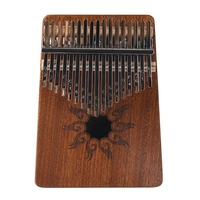 Instrument de musique en bois de pin à motif de flamme de piano à 17 tons avec marteau d