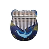 Instrument Mbira à doigt portable en acrylique Kalimba à 17 touches de CEGA avec sac EVA/marteau de réglage/autocollant/chiffon de nettoyage cadeau musical pour enfants adultes débutants