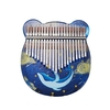 Instrument Mbira à doigt portable en acrylique Kalimba à 17 touches de CEGA avec sac EVA/marteau de réglage/autocollant/chiffon de nettoyage cadeau musical pour enfants adultes débutants