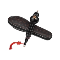 Instrument traditionnel chinois Hulusi cucurbitacées Flûte Bouteille Gourd Soie C-Key Résine Matériel avec noeud chinois Carry Case pour les débutants cadeau musical