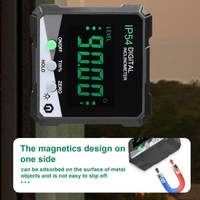 IP54 4 * 90 ° Inclinomètre numérique portable Rétro-éclairage LCD Rapporteur numérique Compteur de pente Règle d