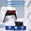 iPega PG-P5006 6 en 1 jeu de poignées de pouce manette de commande capuchon de manette de protection anti-dérapant silicone peau housse de protection de remplacement pour PS5 (6 paquets) noir