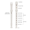 IRIN ABS Alto Recorder Enregistreur de style baroque à 8 trous Instrument détachable avec support pour les doigts et sac de transport Classe Instruments de musique à vent Blanc