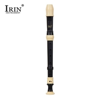 IRIN ABS Flûte à bec Alto Recorder à 8 trous de style baroque Instrument détachable avec support pour les doigts et sac de transport Classe Instruments de musique à vent noirs
