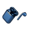 J18 TWS Casque sans fil BT Écouteurs ergonomiques semi-intra-auriculaires de sport Couplage automatique Opération tactile intelligente Compatibilité large Bleu