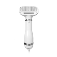 JASE Sèche-cheveux pour animaux de compagnie 3 en 1 Sèche-cheveux de toilettage pour animaux de compagnie avec brosse lissante / 3 réglages de chaleur / dissolvant de fourrure Souffleur portable pour chien