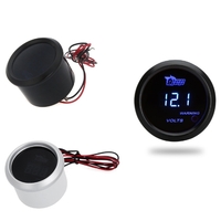 Jauge compteur numérique de la tension pour Auto voiture 2 mm 52 pouces LCD 0 ~ 15V Warning Light Black