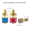 Jauge de fréon de collecteur de diagnostic CA de jaugeage de réfrigérant à 3 voies pour les réfrigérants R134A,  R12,  R22 et R502 avec des coupleurs et un adaptateur Acme
