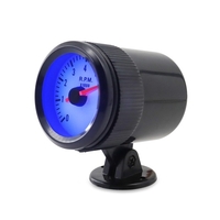 Jauge de tachymètre avec support noir pour voiture automatique 2 ``52mm 0-8000 tr / min lumière LED bleue