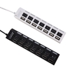 JDL-A7 HUB Hub USB Indicateur de commutateur indépendant USB 7 ports Hub Splitter ultra-rapide haute vitesse avec câble USB pour ordinateur portable de bureau Souris USB Scanner Appareil photo numérique U Disk Clavier USB et plus