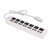 JDL-A7 HUB Hub USB Indicateur de commutateur indépendant USB 7 ports Hub Splitter ultra-rapide haute vitesse avec câble USB pour ordinateur portable de bureau Souris USB Scanner Appareil photo numérique U Disk Clavier USB et plus