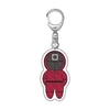 Jeu de calmars porte-clés coréen TV personnage pendentif porte-clés en métal ornement de noël cercle porte-clés pour la fabrication d