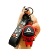 Jeu de calmars porte-clés coréen TV personnage pendentif porte-clés en métal ornement de noël porte-clés pour la fabrication d