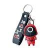 Jeu de calmars porte-clés coréen TV personnage pendentif porte-clés en métal ornement de noël porte-clés pour la fabrication d