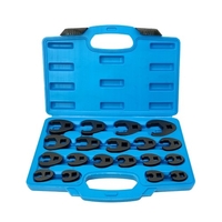 Jeu de clés à écrou évasé Crowfoot 3/8" et 1/2" Outil métrique 19 pièces