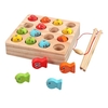Jeu de pêche magnétique en bois numéro Montessori et lettre Cognition entraînement de la motricité fine éducation préscolaire pour garçons et filles de 3 ans et plus