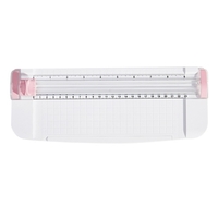 JIELISI Mini A5 Coupe-papier Cutter Machine de découpe de papier de bureau avec tête de coupe de sécurité Règle latérale auxiliaire pour papier artisanal Cartes Photos Scrapbooking Fournitures de bureau pour la maison