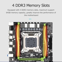 JINGSHA X79M-S 2.0 carte mère carte mère de jeu double canal DDR3 emplacements de mémoire haute vitesse M.2 Interface prise en charge LGA2011 CPU