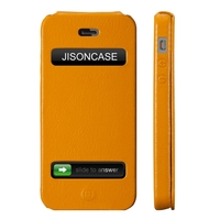 Jisoncase Flip exécutif Etui Housse pour iPhone 5