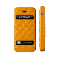 Jisoncase Flip Matelasse cuir Etui Housse pour iPhone 5