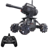 JJ01 DIY 2.4GHz 14CH 4WD RC Car Alliage Frame Mecha War Cannon Car