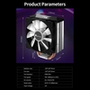 Jonsbo LED CPU radiateur CPU ventilateur de refroidissement 4 caloducs tour refroidisseur CPU CR-1000 (coloré) pour Intel LGA1200 / Intel 1151 / AMD AM4 / FM2 +
