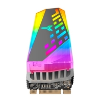 JONSBO M.2-4 RGB radiateur SSD dissipateur thermique en aluminium SSD avec tampon thermique en Silicone pour M.2 2280 lumière de synchronisation SSD ARGB simple/double face