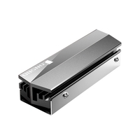 JONSBO M.2 Dissipateur thermique SSD pour M.2 2280 SSD refroidisseur SSD en aluminium de type simple/double face avec coussin thermique en silicone,  gris