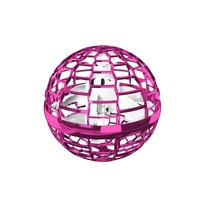 Jouet volant de véhicule volant à induction - Rotation à 360 degrés et lumières RVB un cadeau pour enfants adultes (rose)