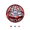 Jouet volant de véhicule volant à induction - Rotation à 360 degrés et lumières RVB,  un cadeau pour les enfants adultes (rouge)