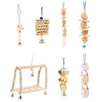 Jouets pour oiseaux 7pcs Jouets pour balançoires pour oiseaux