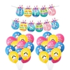 Joyeuses Pâques Bannière Avec 24 PCS Ballons Coloré Pâques Bannière Guirlande Oeuf De Pâques Drapeau Printemps Thème Fête Fournitures Joyeuses Pâques Jour Décor À La Maison
