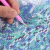 Joyeux Noël Cartes DIY Diamant Peinture À La Main Carte Foret Rond Cartes De Voeux Strass Broderie Arts Artisanat Cadeaux Fournitures De Noël
