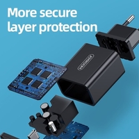 Joyroom 18 W USB adaptateur de chargeur rapide PD chargeur rapide chargeurs de voyage intelligents compatibles avec QC 3.0 Protection de sécurité Mini Portable