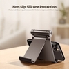 JR-ZS206 support de téléphone portable de bureau multifonctionnel pliant Portable antidérapant en aluminium support de téléphone / tablette gris