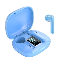 JS36 Écouteurs Bluetooth 5.1 TWS Véritables écouteurs sans fil Casque de sport à commande tactile Écouteur de jeu de musique semi-intra-auriculaire avec micro Étui de charge 500mAh Affichage numérique de la batterie