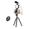 Jumpflash KIT-03LM Vlogging Kit Le kit de montage vidéo pour smartphone comprend 1 lumière LED 1 trépied 1 microphone 1 support de téléphone 1 télécommande pour l