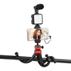 Jumpflash KIT-04LM Vlogging Kit Le kit de montage vidéo pour smartphone comprend 1 lumière LED 1 trépied 1 microphone 1 support de téléphone 1 télécommande pour l