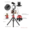 Jumpflash KIT-04LM Vlogging Kit Le kit de montage vidéo pour smartphone comprend 1 lumière LED rechargeable 1 trépied 1 microphone 1 support de téléphone 1 télécommande pour l