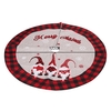 Jupe Sapin de Noël Toile de Jute Lin Rouge Grille Noire 122CM Jupe Sapin Foresters
