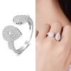 JURE 925 Bague en argent sterling zircon mariage Bague de fiançailles Halo Proposition nuptiale remplacement