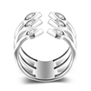 JURE 925 Bague en argent sterling zircon Shinning de mariage Bague de fiançailles Halo Proposition nuptiale remplacement