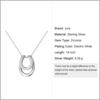 JURE S925 argent massif Collier Shinning Chain Le One Bijoux zircon 18 pouces